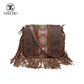 Women's Bohemian Ethnic Style Tassel Leather Crossbody Bags