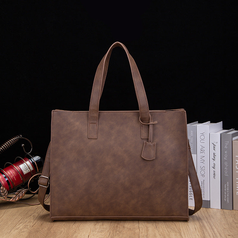 Men's Korean Style Horizontal Fashion Leather Men's Handbags