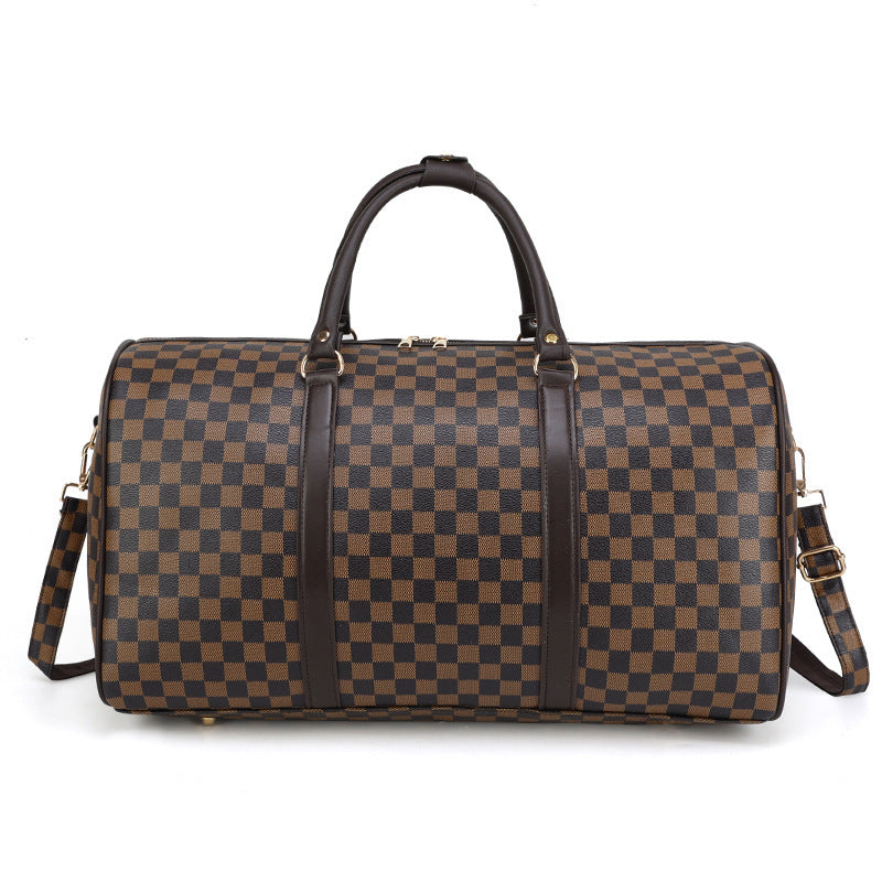 Short Business Trip Fashion Plaid Storage Large Bags