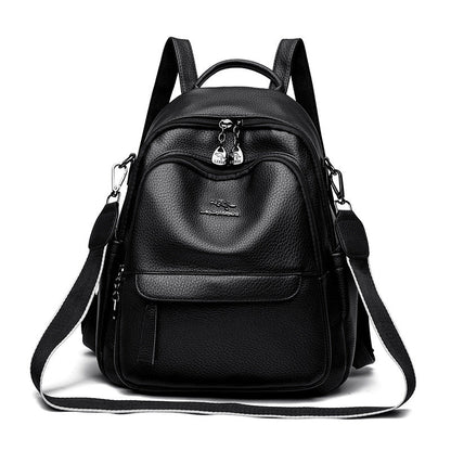 Women's Kangaroo Large Capacity Mom Soft Leather Backpacks