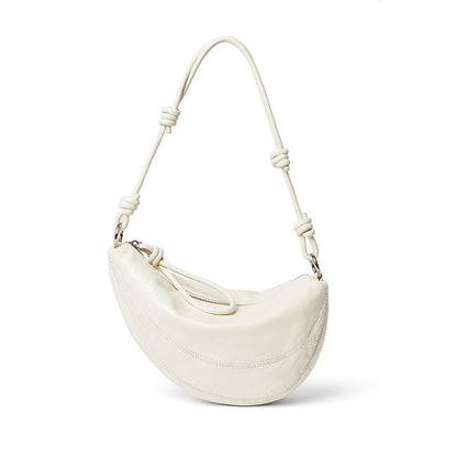 Women's Genuine Leather First Layer Oil Wax Cowhide Saddle Shoulder Bags