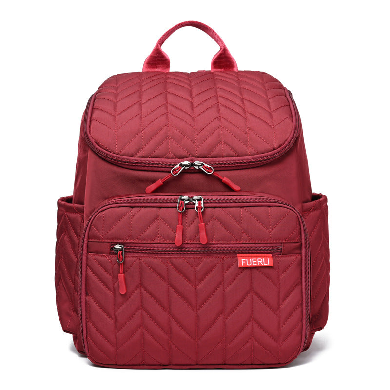 Color Large Capacity Embroidery Diaper Portable Bottle Bags