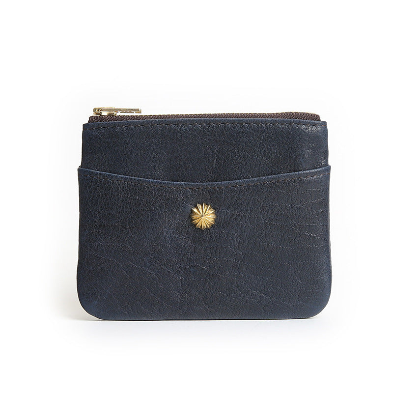 Men's Leather Zipper Driving License Vegetable Tanned Men's Wallets