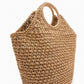 Women's Vacation Style Woven Open Large Capacity Handbags