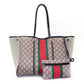 Leopard Print Printed Black Portable Beach Shoulder Bags