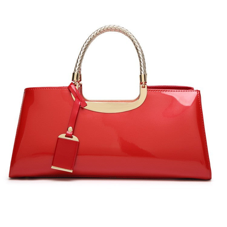 Women's Summer Fashion Bright Leather Solid Color Handbags