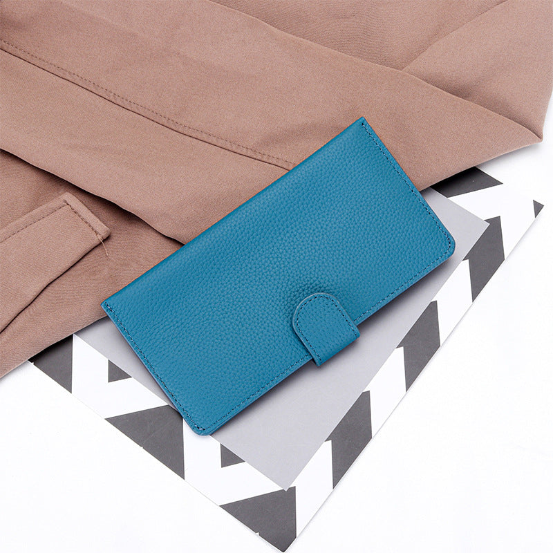 Women's First Layer Cowhide Long Niche Hand-held Ladies Wallets