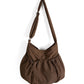 Women's Design Drawstring Ruffle Lightweight Versatile Large Crossbody Bags