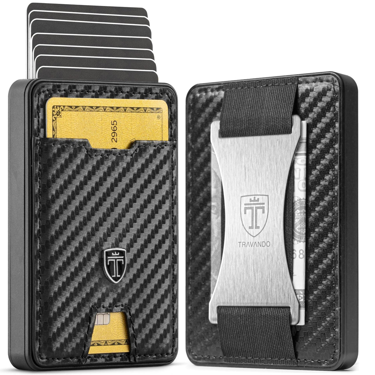 Carteras de hombre de fibra de carbono de cuero de gran capacidad para la primera posición