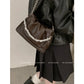 Women's Retro Advanced Texture Underarm Simple Pleated Small Square Bags