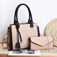 Women's Contrast Color Large Capacity Combination One Handbags