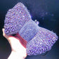 Women's Banquet Dress With Diamond Bow Holding Evening Bags