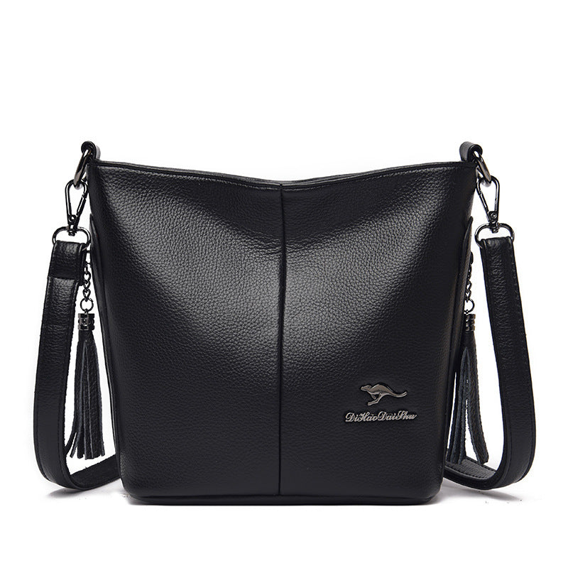 Women's Kangaroo Leather Tassel Lady Fashion Shoulder Bags