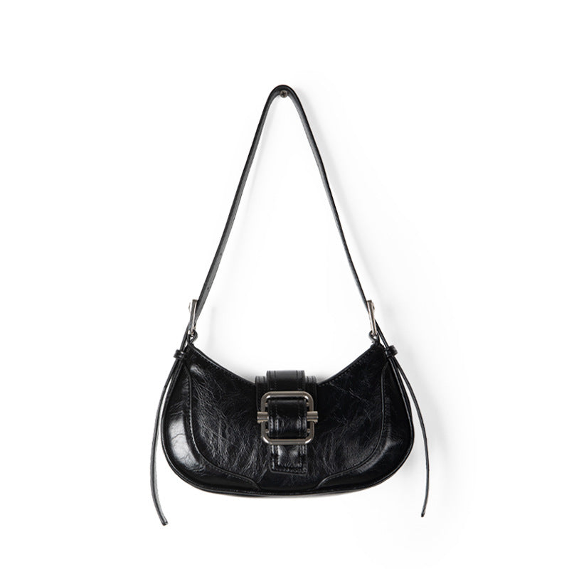 Women's Korean Contrast Color Baguette Advanced Texture Bags