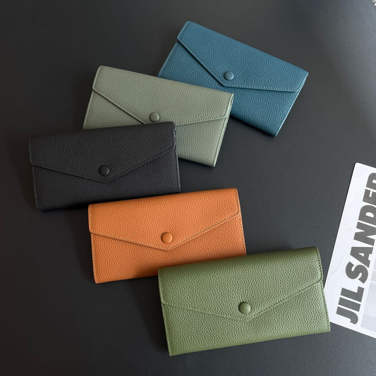 Women's Cowhide Long Large Capacity Genuine Leather Ladies Wallets