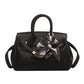 Women's Fashionable Lychee Pattern Large Capacity Kelly Shoulder Bags