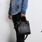 Men's Trendy Business Horizontal Single Document Leather Men's Briefcases