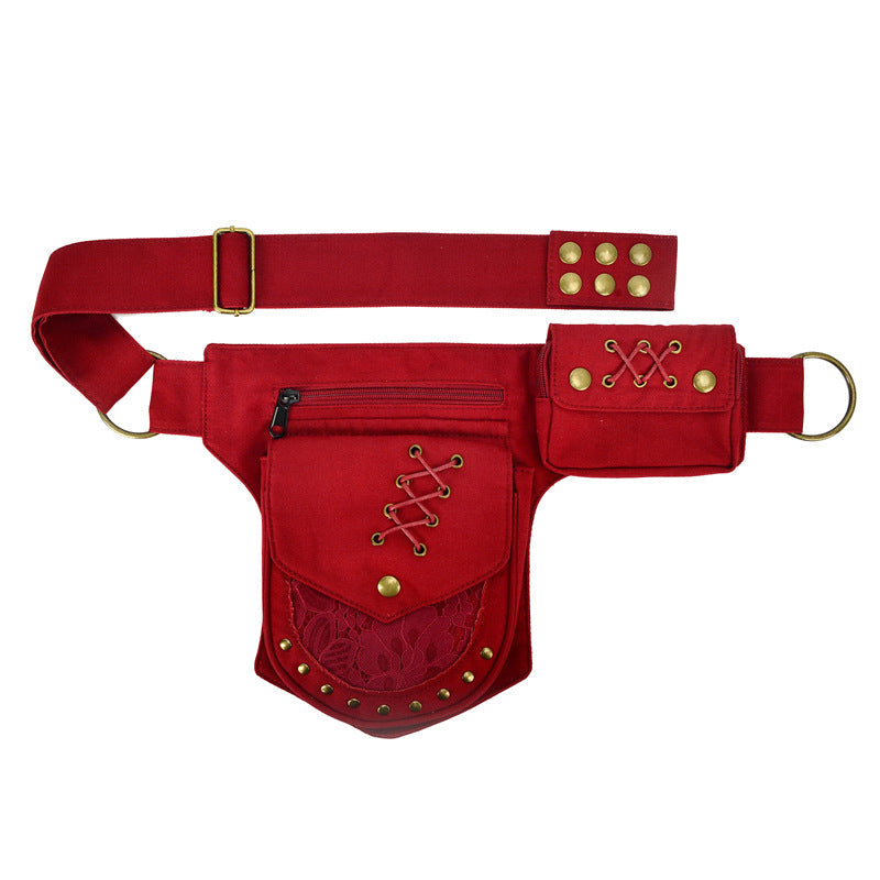 Women's & Men's & Retro Rivet Storage Multifunctional Mobile Bags