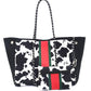 Leopard Print Printed Black Portable Beach Shoulder Bags