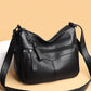 Women's Soft Leather Textured Mother-in-law Simple Crossbody Bags