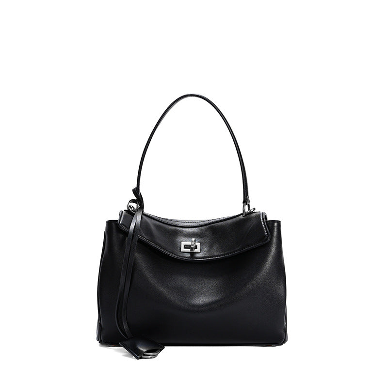 Women's Commute Style Cowhide Large Capacity High Armpit Bags