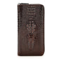 Men's Pattern Leather Long First Layer Cowhide Multiple Men's Wallets