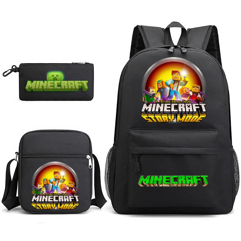 Hot Game My World Creeper Pencil Backpacks