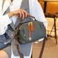 Women's Genuine Leather First Layer Contrast Color Handbags