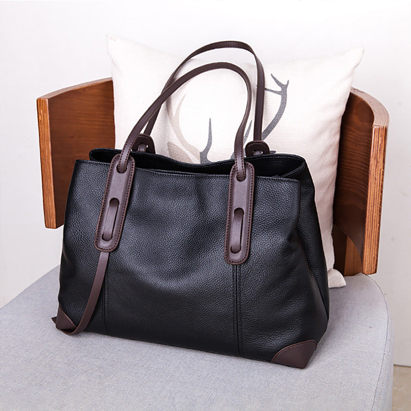 Women's Capacity Mom High Sense Genuine Leather Bags