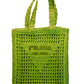 Bolso de moda grande con triángulo de paja bordado
