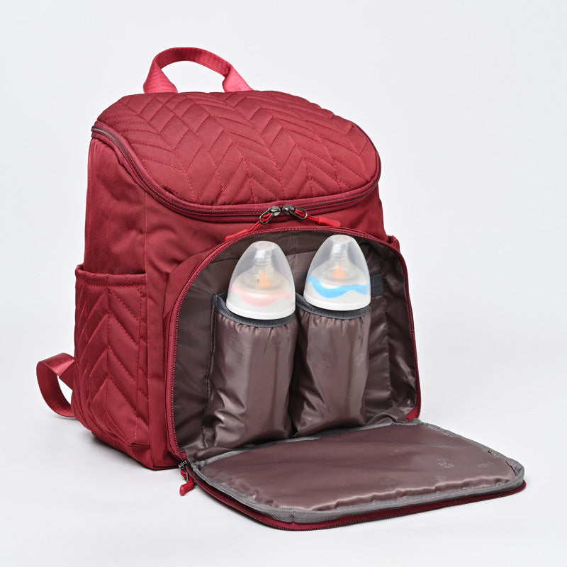 Color Large Capacity Embroidery Diaper Portable Bottle Bags
