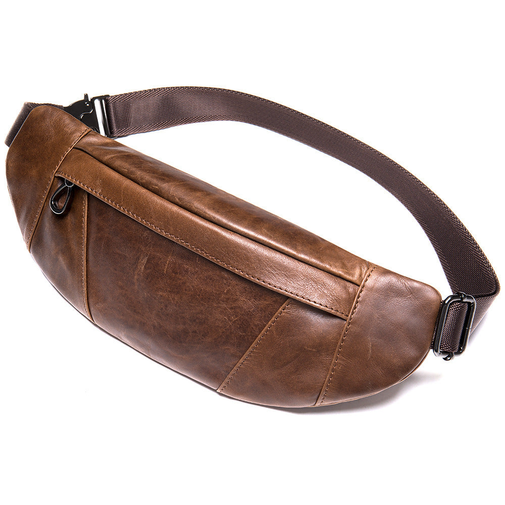 Men's Genuine Leather Mobile Business First Layer Men's Waist Packs