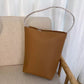 Niche Portable Underarm Cowhide Large Capacity Bucket Bags