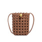 Women's Windmill Knot Woven Vertical Simple Design Phone Bags