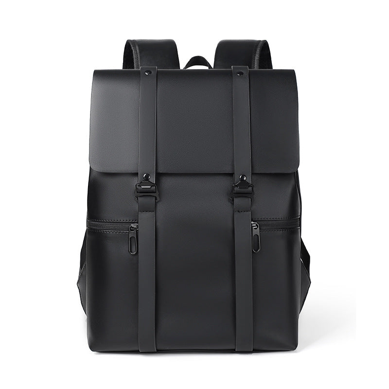 Men's Commuter Leather Waterproof Large Capacity Decompression Backpacks