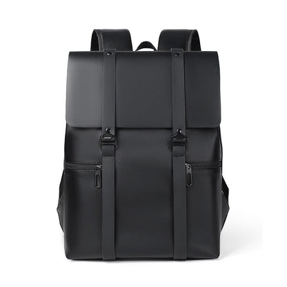 Men's Commuter Leather Waterproof Large Capacity Decompression Backpacks