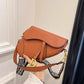 Women's Palm Print Letter Underarm Saddle High Crossbody Bags