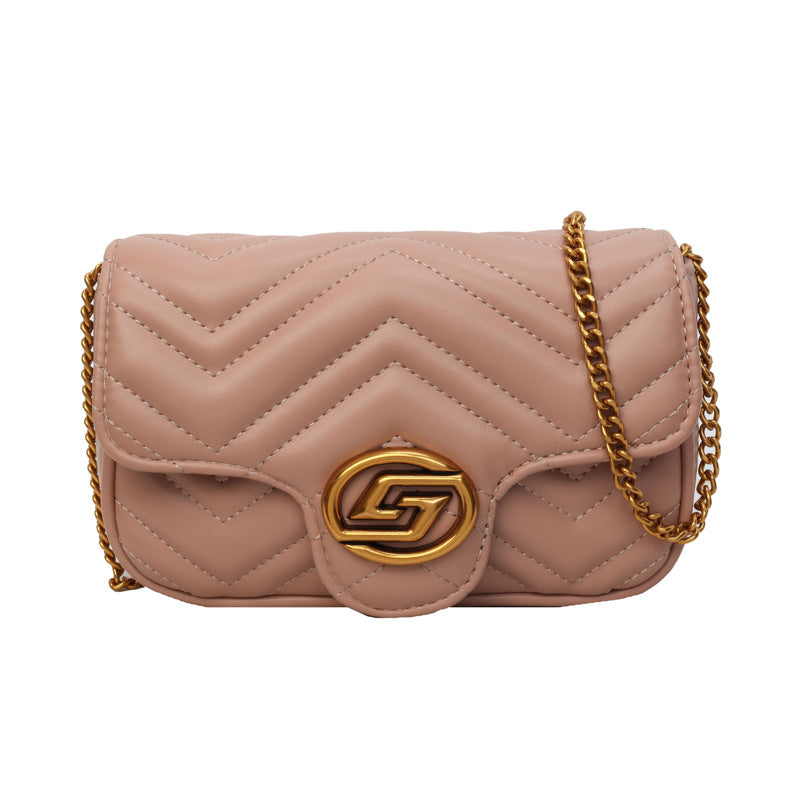 Spring Classic Style Chain Versatile Texture Crossbody Bags
