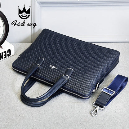 Men's Beautiful Embossed Cross Pattern Portable Men's Briefcases