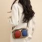 Women's First Layer Cowhide Design Fashion Contrast Bags