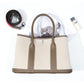 Women's Layer Cowhide Large Capacity Canvas Contrast Color Handbags