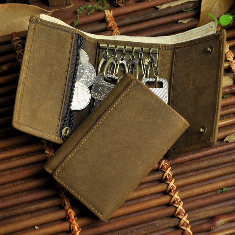 Men's Top Layer Crazy Horse Skin Cowhide Men's Wallets
