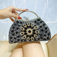 Women's Textured Dress Banquet Fashion Full Diamond Handbags