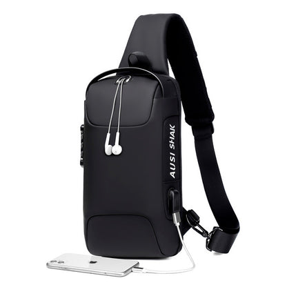 Men's Motorcycle Password Unique Support Printing Men's Chest Bags