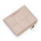 Women's Short Sheepskin Woven Fashion Folding Multifunctional Ladies Wallets