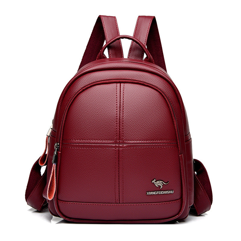 Women's Large Capacity Splicing Simple Fashion Soft Backpacks
