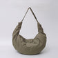Women's Niche Pleated Crescent Hobo Simple Croissant Tote Bags