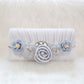 Fresh Long Flower Pleated Elegant Clutch Evening Bags