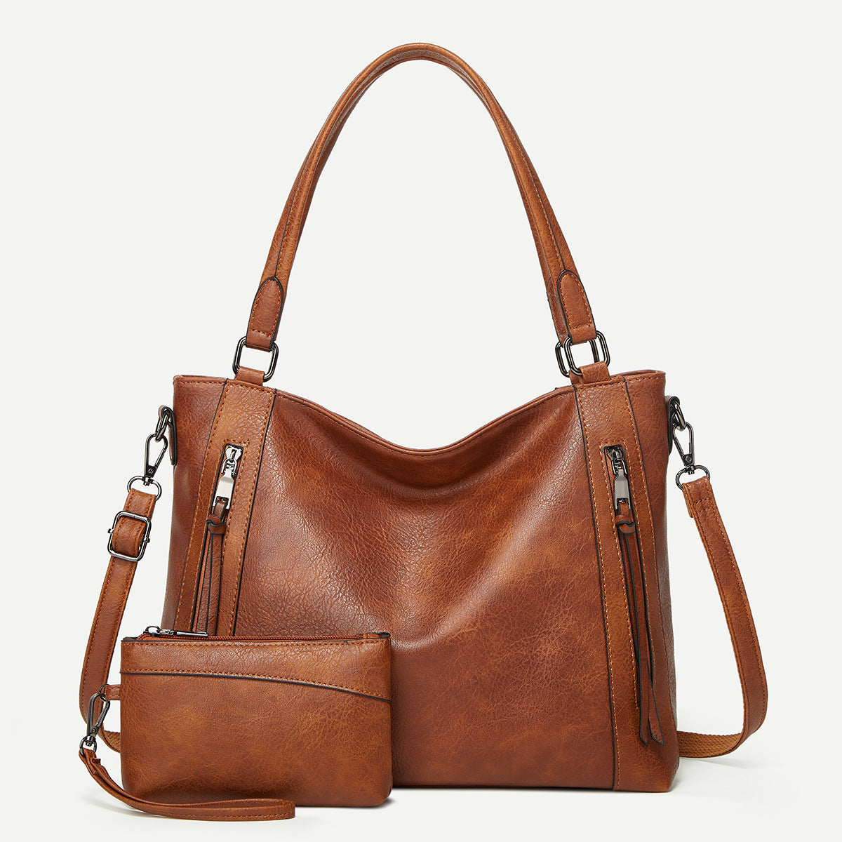 Women's Glamorous Elegant Soft Leather Big Handbags