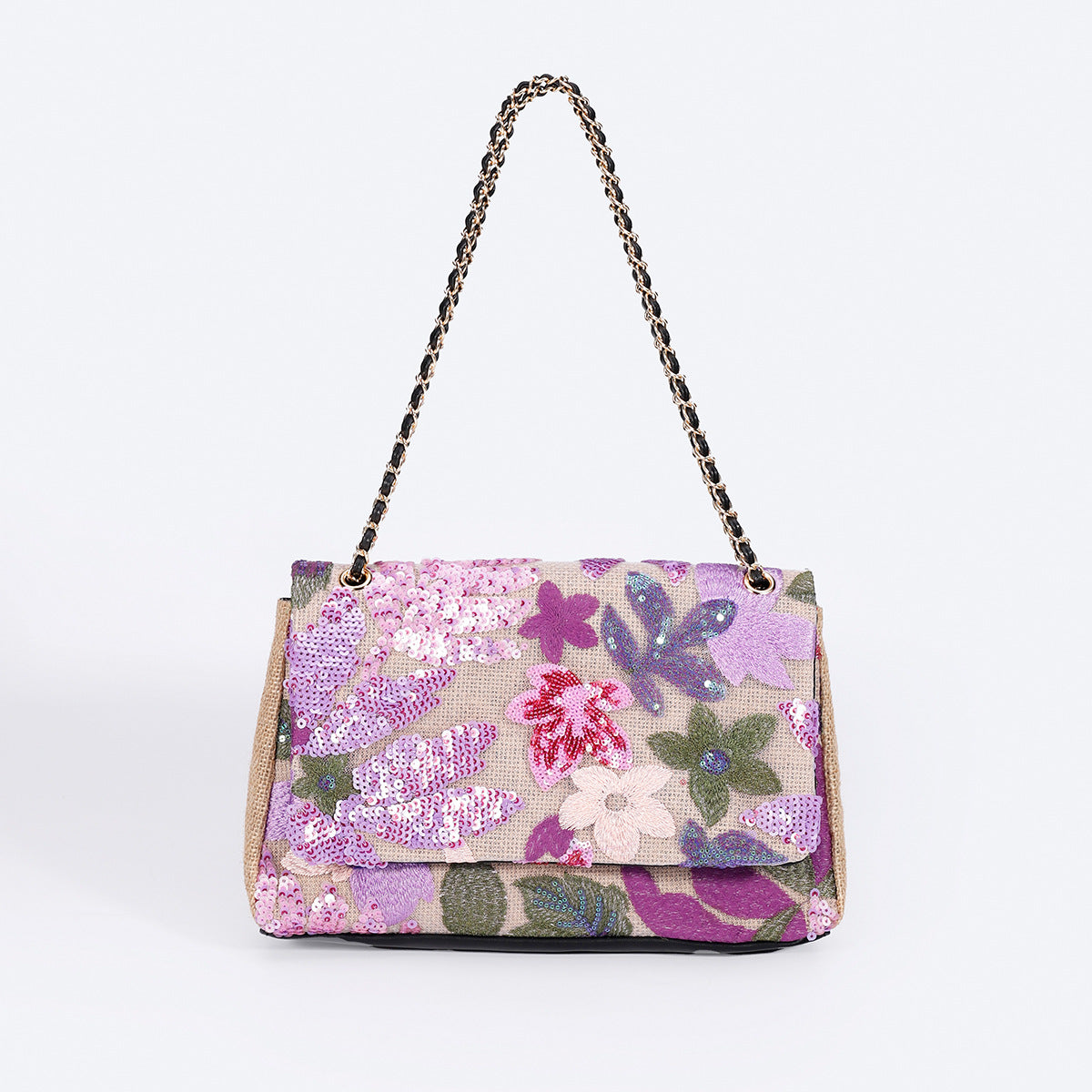 Embroidered Sequins Summer Niche Woven Straw High Bags